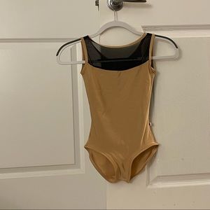 Yumiko Leotard Meagan in Gold and Black Mesh | XS